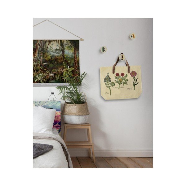 Kunstnahast käepidemega kott Lilled Botanical Flowers - Surdic-image-2
