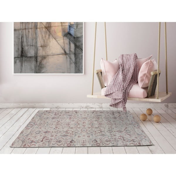 Punane ja kreemjas vaip 120x170 cm Mandala - Universal-image-1