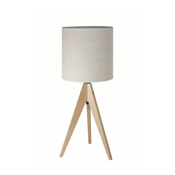 Krémová stolní lampa 4room Artist, bříza, Ø 25 cm