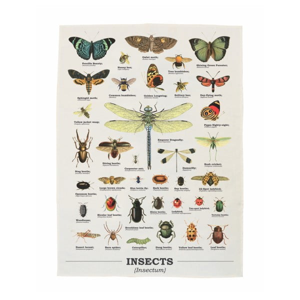Utěrka z bavlny Gift Republic Insects, 50 x 70 cm