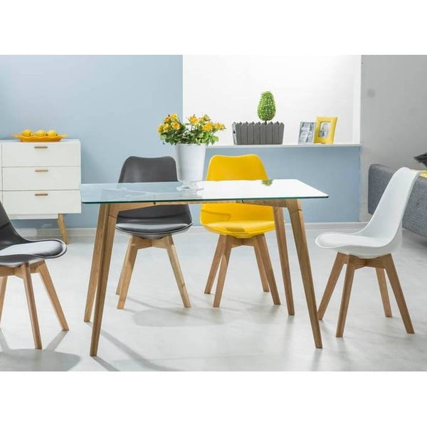 Bílá židle s dubovými nohami Signal Kris-image-1