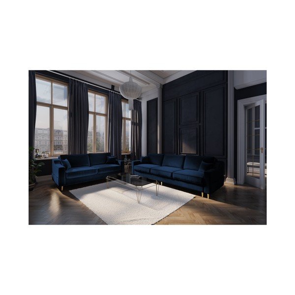 Tmavě modrá dvoumístná pohovka Mazzini Sofas Marigold-image-2