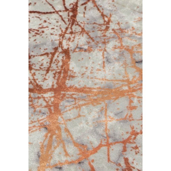 Valge ja oranž vannitoamatt marmormotiiviga Chilai Marble, 60 x 40 cm - Foutastic-image-3