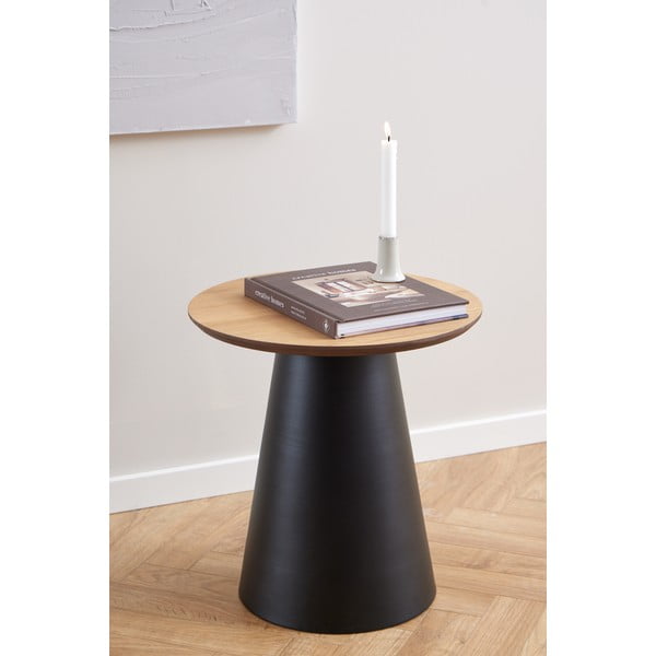 Must-puiduvärvi ümmargune diivanilaud ø 45 cm Soli - Actona-image-2