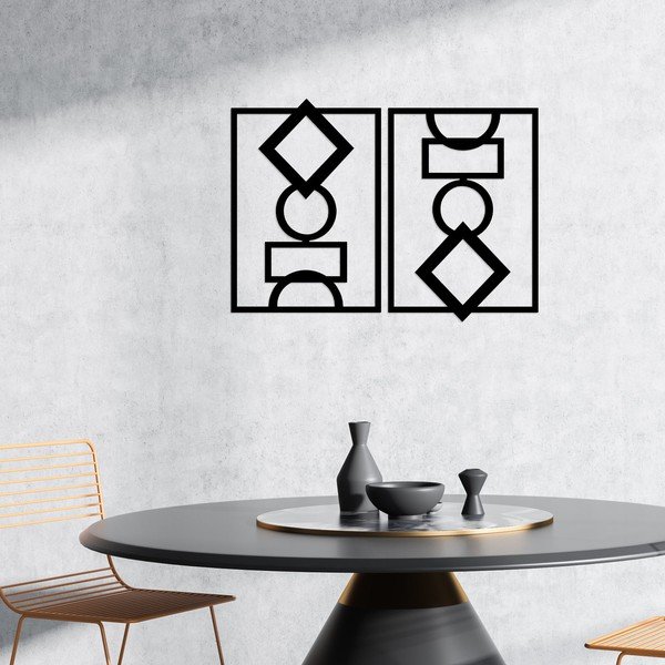 Metallist seinakaunistused 2tk komplektis 42x57 cm - Wallity-image-2