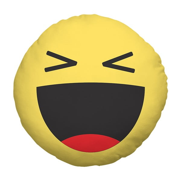 Polštář Emoji Laugh, 39 cm