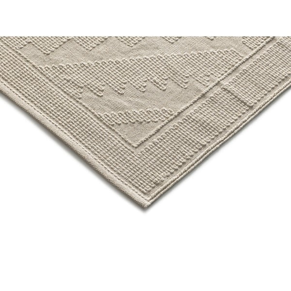 Kreem taaskasutatud puuvillast käsitsi valmistatud pestav vaip 60x90 cm Pamuk - Universal-image-2