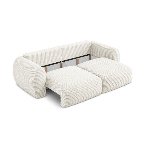 Beež panipaigaga velvetist diivanvoodi 266 cm Kini - Makamii-image-4