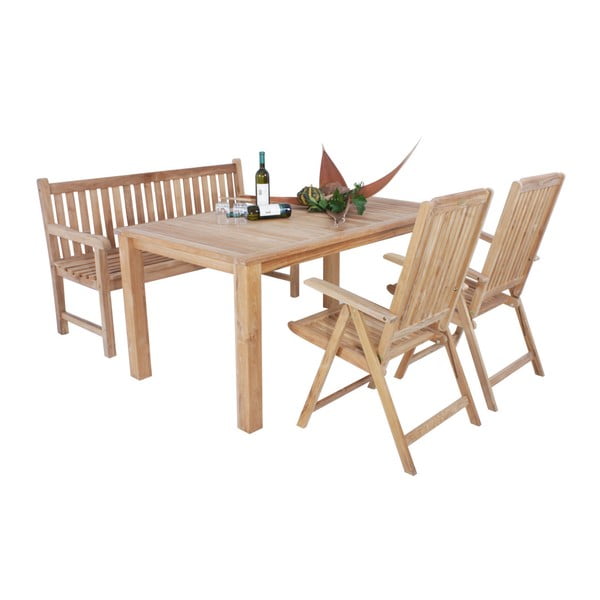 Teakpuidust valmistatud aialaud Solo - Garden Pleasure-image-1