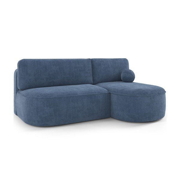 Tumesinine velvetist diivanvoodi/panipaigaga nurgadiivan (parem nurk/diivanvoodiga) Livosa - ELTAP
