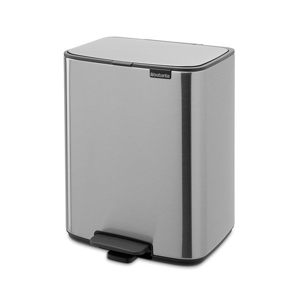 Matt hõbedane terasest prügikast 12 l Bo - Brabantia