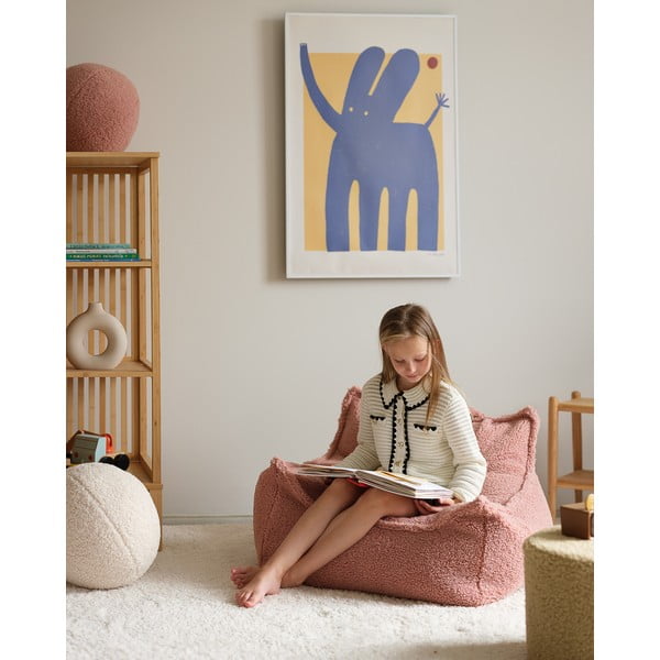 Roosa bukleekangast laste kott-tool Chair - Wigiwama-image-1