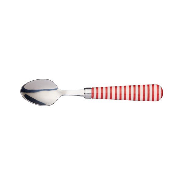 Červená čajová lžička z nerezové oceli Kitchen Craft Hoops