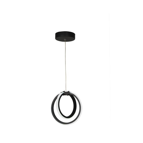 Must metallist LED rippvalgusti ø 25 cm Sezen - Squid Lighting