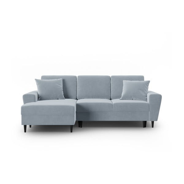 Helesinine sametist panipaigaga nurgadiivanvoodi (vasak nurk) Kyoto - Cosmopolitan Design