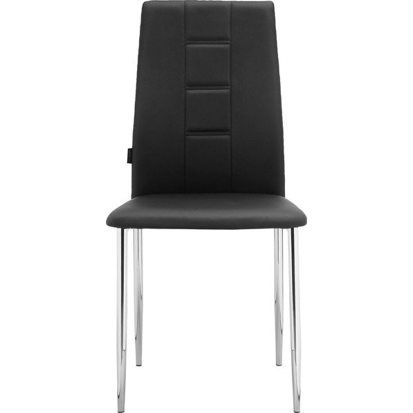 Mustad kunstnahast söögitoolid, 2 tk komplektis Edita - Støraa-image-2