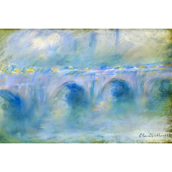 Maali reproduktsioon , 90 x 60 cm Claude Monet - Le Pont de Waterloo - Fedkolor