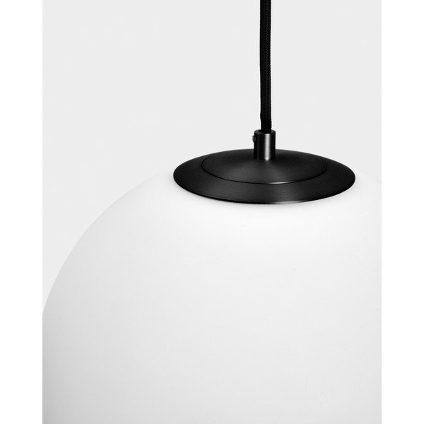 Valge/must metallist ripplamp klaasist varjuga, ø 30 cm Brisia - Kave Home-image-2