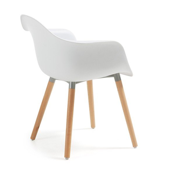 Valge tugitool pöögijalgadega Kenna - Kave Home-image-2