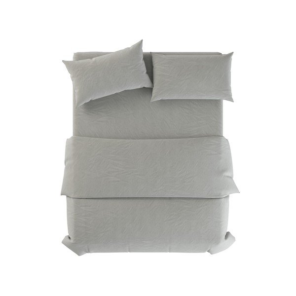 Hallikasroheline linane voodipesu üheinimesevoodile 135x200 cm Stone - Native Natural