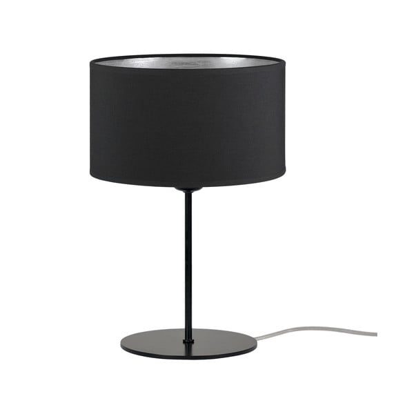 Must/hõbedane laualamp (kõrgus 38 cm) Tres - Sotto Luce