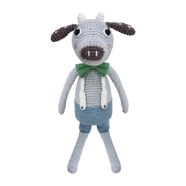 Pletená dětská hračka Sebra Crochet Animal Cow Carl