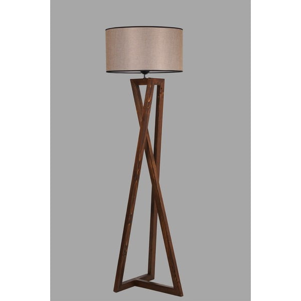 Pruun põrandavalgusti tekstiilist varjuga (kõrgus 149 cm) Maçka - Opviq lights-image-1