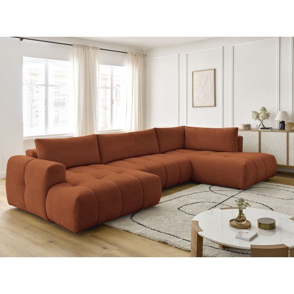 Tellisevärvi nurgadiivanvoodi panipaigaga (vasak nurk/"U" kujuline) Fuji - Bobochic Paris-image-1