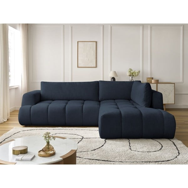 Tumesinine diivanvoodi/panipaigaga nurgadiivan (parem nurk/L-kujuline) Fuji - Bobochic Paris-image-1