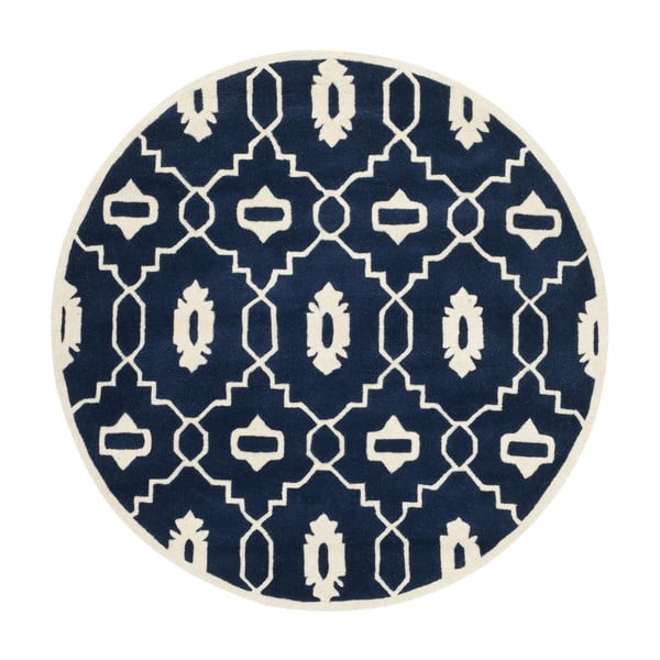Tmavě modrý koberec Safavieh Mondello, ø 152 cm