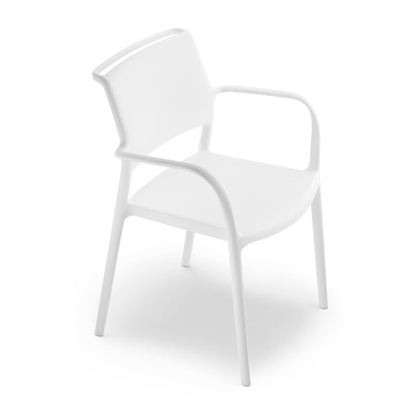 Bílá židle s područkou Pedrali Ara
