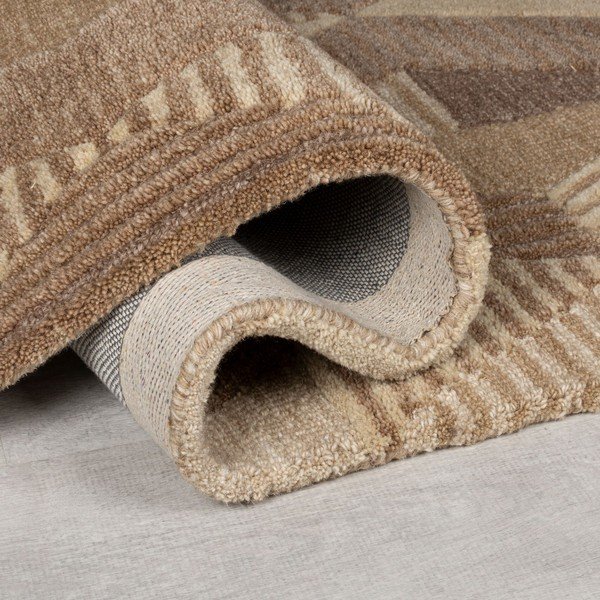 Pruun käsitsi kootud villane vaip 200x290 cm Moda Asher - Flair Rugs-image-2