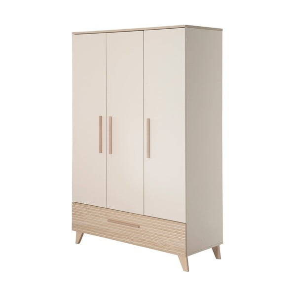 Kreem tammespoonist laste riidekapp 118x190x52 cm Sidney - Roba-image-2