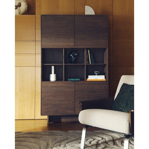 Tumepruun kapp 100x163x40 cm Norlen - Kave Home-image-1