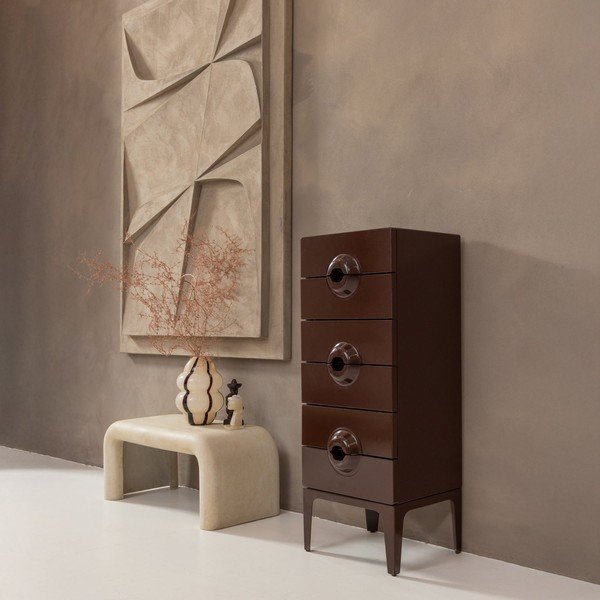 Kreemid kiviimitatsiooniga diivanilauad 2tk komplektis 42x92 cm Stani - WOOOD-image-1