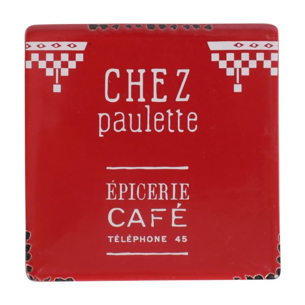 Sada 4 červených podtácků Comptoir de Famille Paulette