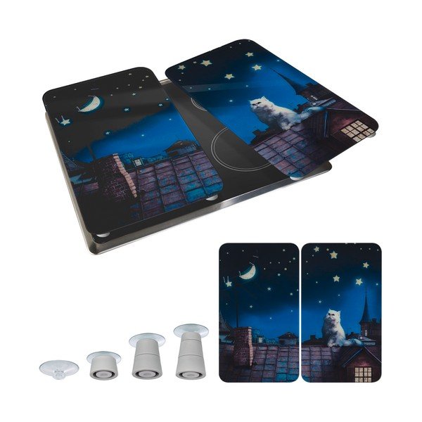 Karastatud klaasist pliidikatte komplekt 2 tk 30x52 cm - Maximex-image-2