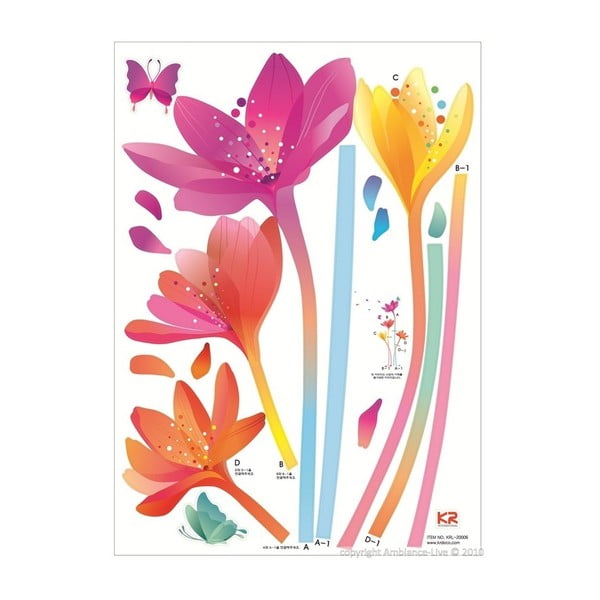 Vikerkaarelillede kleebiste komplekt - Ambiance-image-2