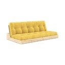Kollane velvetist diivanvoodi 196 cm Base - Karup Design