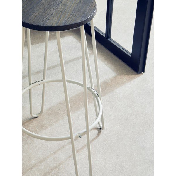 Valge/naturaalsest jalakaspuidust baaritool (istme kõrgus 75 cm) District - Premier Housewares-image-4