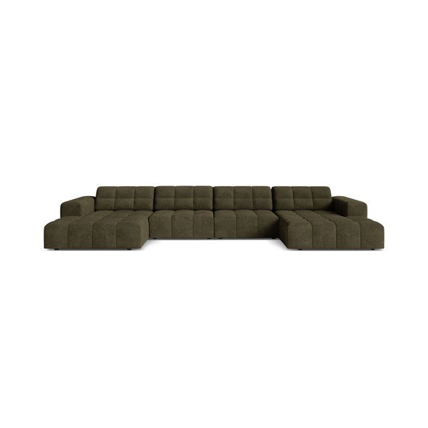 Khaki värvi šenill-nurgadiivan (U-kujuline) Chicago - Cosmopolitan Design