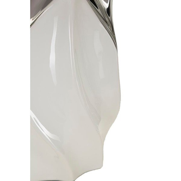Valge/hõbedane keraamiline laualamp tekstiilist varjuga (kõrgus 51 cm) Shiney - Mauro Ferretti-image-3