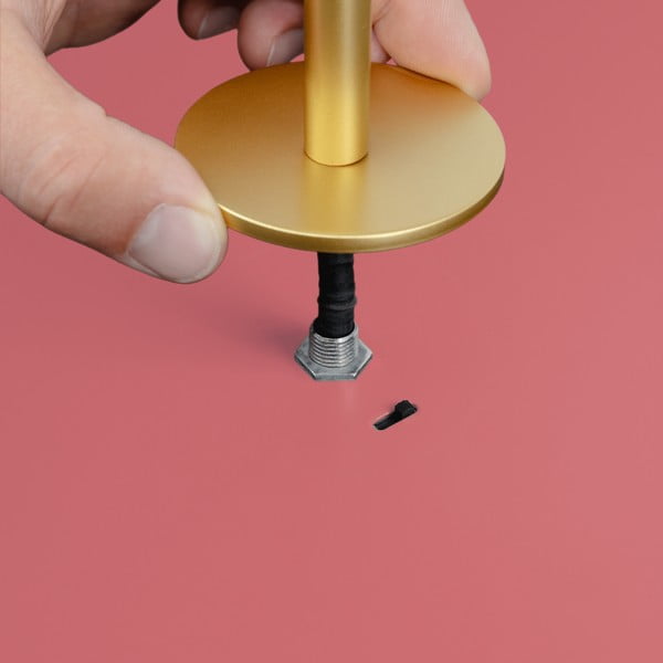 Roosa dimmerdatav LED-ripatsvalgusti metallist varjuga ø 31 cm Asteria Plus - UMAGE-image-1