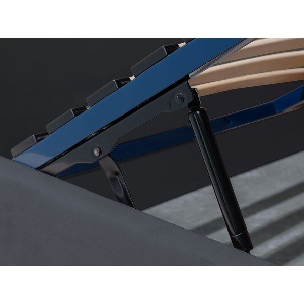 Antratsiitne polsterdatud kaheinimese voodi, millel on riiulid 160x200 cm ja panipaik Palmyre - Bobochic Paris-image-4