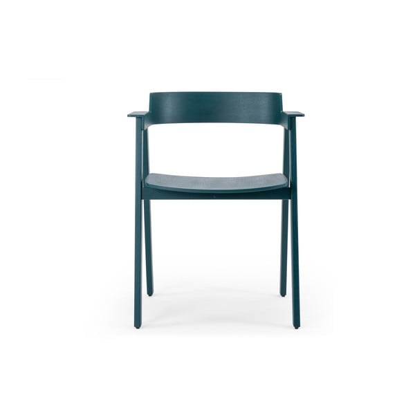 Petrooleumivärvi söögitool tammepuidust käetugedega Flip – Gazzda-image-2