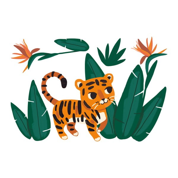 Kleebisleht 95x64 cm Jungle & Tiger - Lilipinso