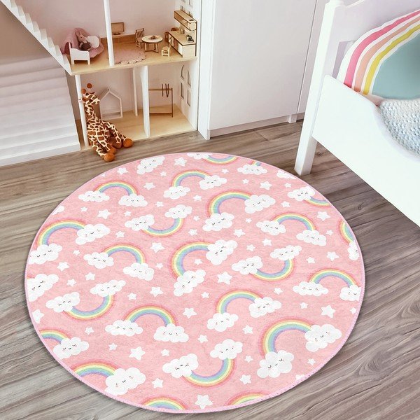 Roosa laste vaip ø 120 cm Comfort - Mila Home-image-3