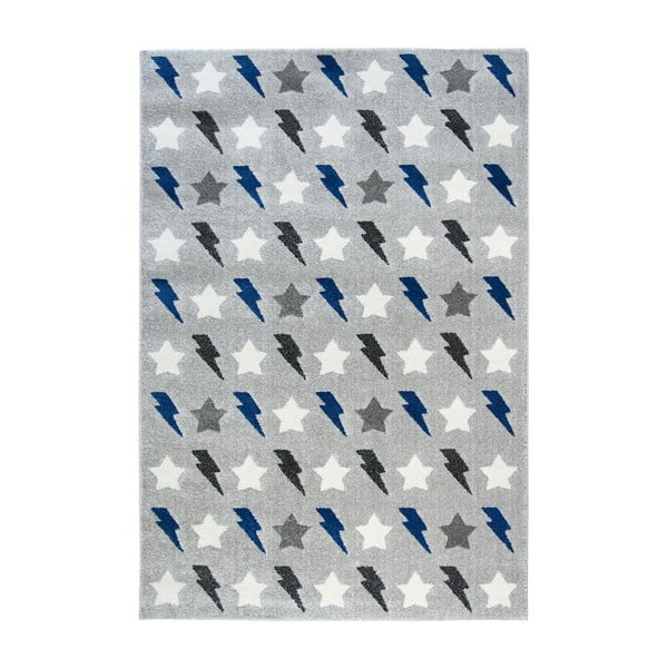 Dětský modrý koberec Nattiot Bolt, 120 x 170 cm