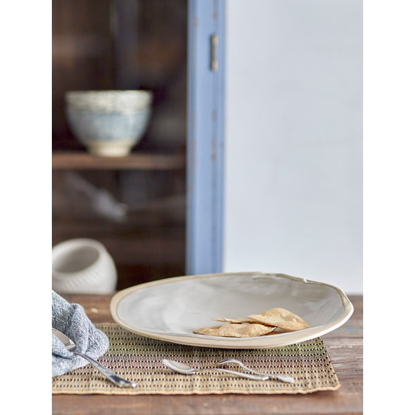 Dekoratiivne kivikeraamikast kandik 20x33 cm Mateo - Bloomingville-image-1