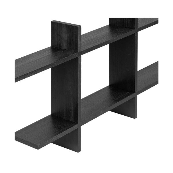 Mustast männipuidust astmeline riiul 86 cm Mostar - House Nordic-image-4